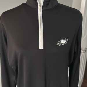 womens mock zip Eagles
